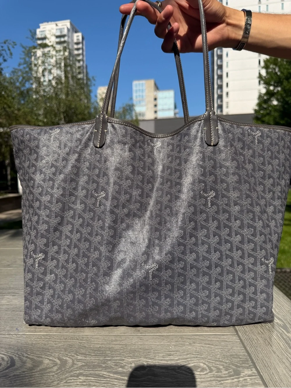 Goyard St. Louis Tote in Gray
